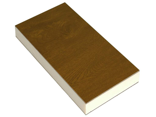 Сэндвич-панель пвх 24х1300х3000 мм, ламининированный золотой дуб односторонний