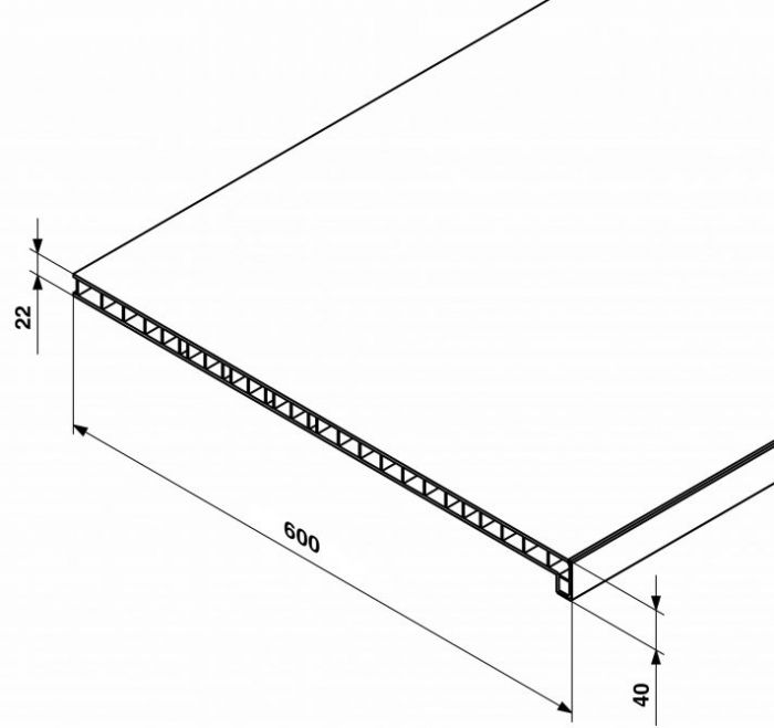Подоконники пластик «Möller» (Moeller, Меллер) LD-40 серый матовый clean touch